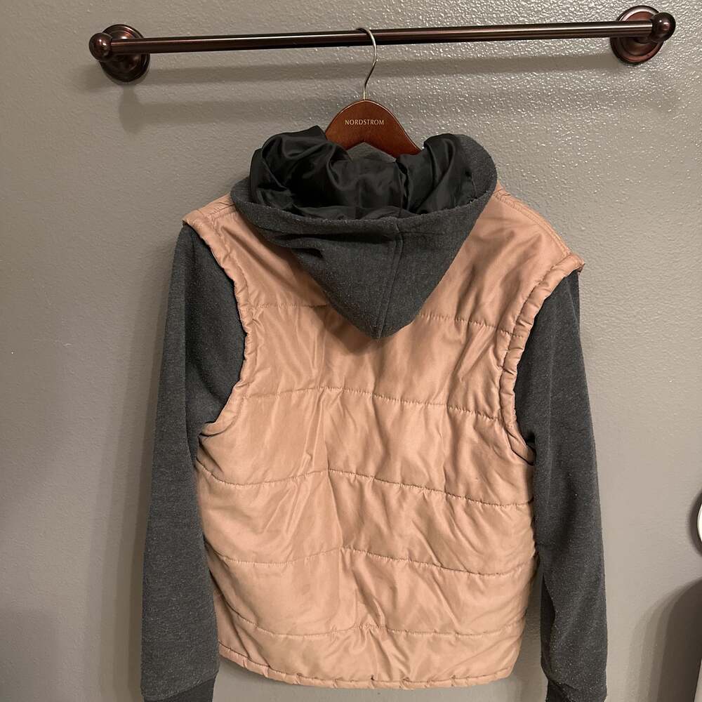 Matix Matix Walker Hybrid Puffer Jacket Gray & Pumpkin Spice Brown View 4